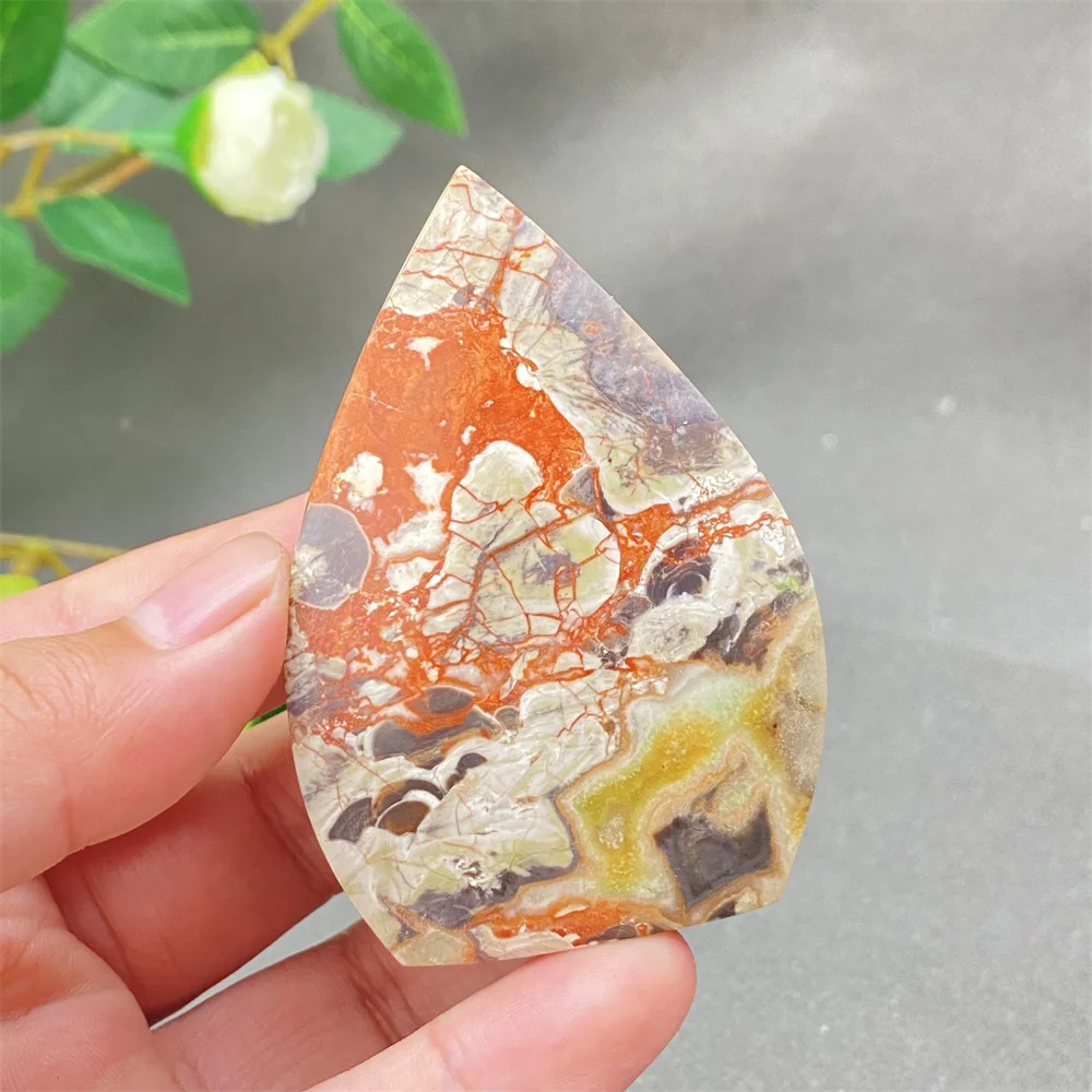 Natural Colorful Money Agate Crystal Jewelry Gift for Parents Holiday Party Decorations Home Garden Crystal Decorations