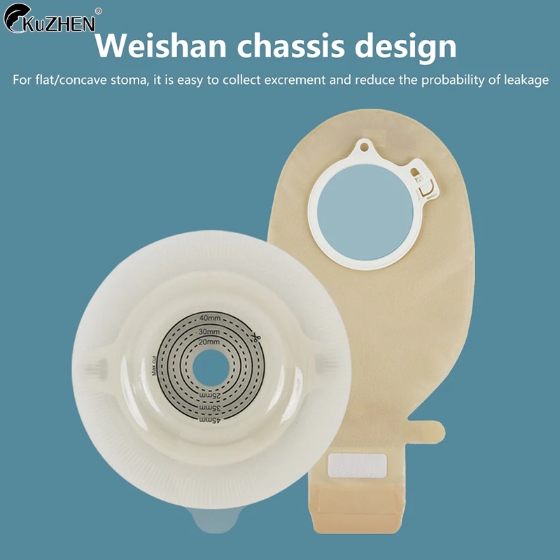 Disposable Ostomy Belt Baseplates Colostomy Bags Two-Piece System Stoma Base Plate Soft Touch Shear Hole 20-40mm