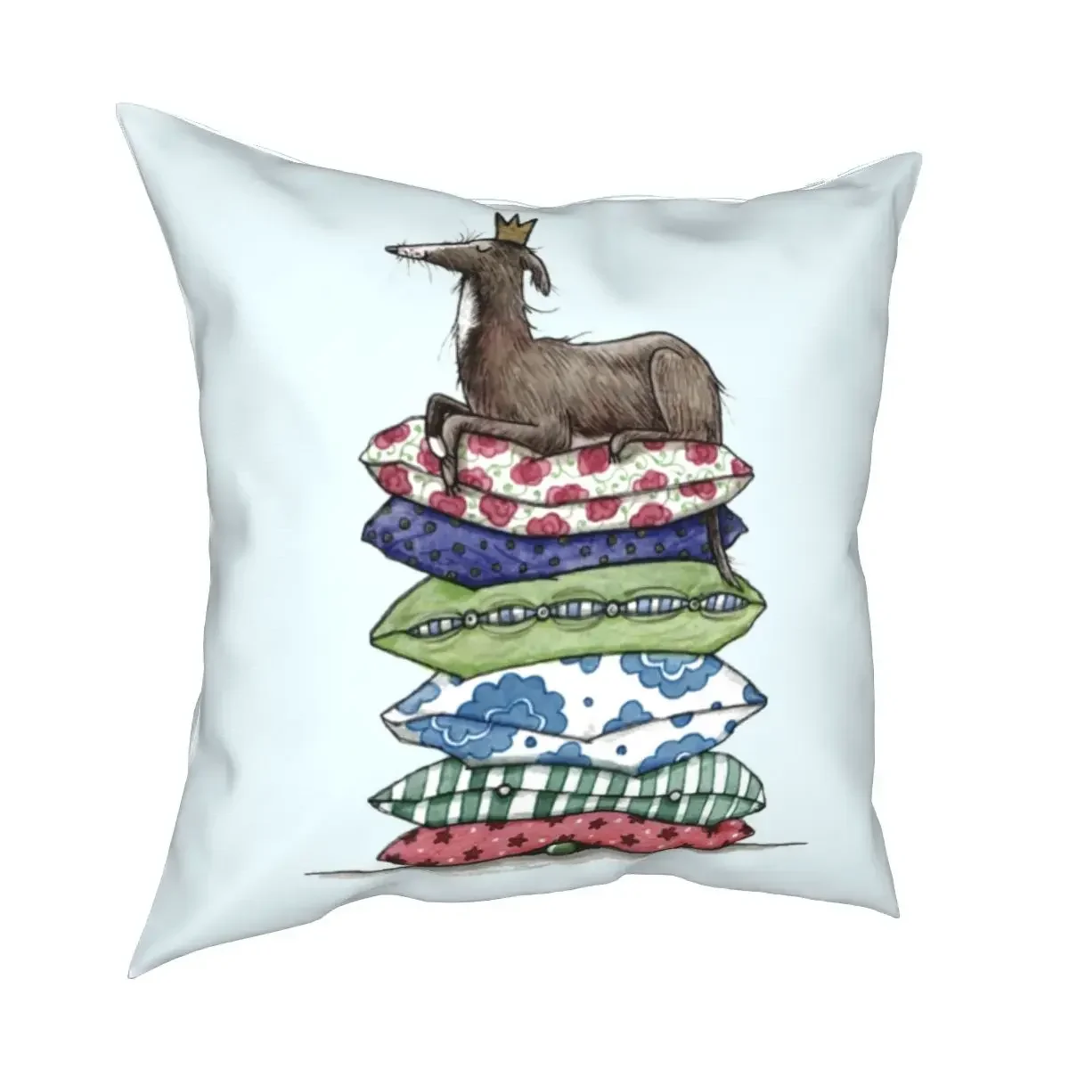 غطاء وسادة بنمط مطبوع عليه فن تجريدي إسكندنافي مع طباعة قطيفة قصيرة لتزيين أريكة غرفة المعيشة