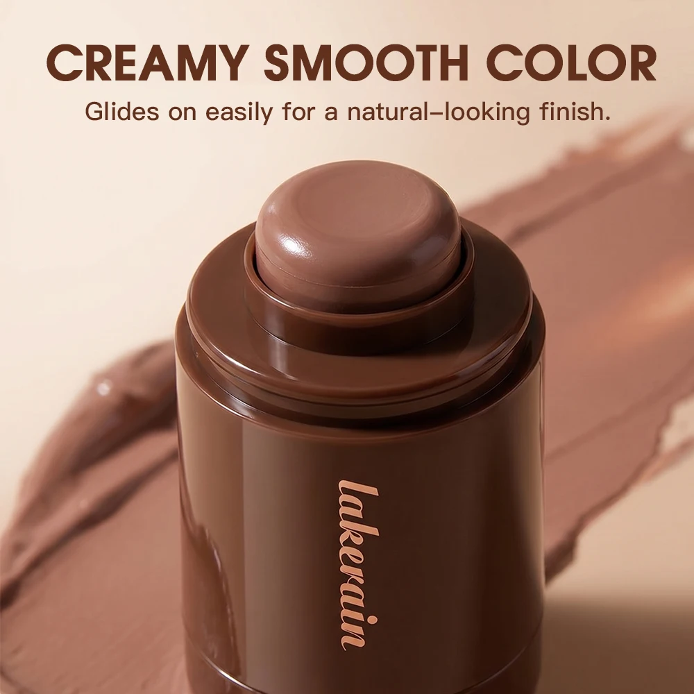 Lakerain Bronze Contour Stick Long-lasting Natural Makeup Finish Create Dimensional Effect Hydrates Smooths Skin Contour Stick