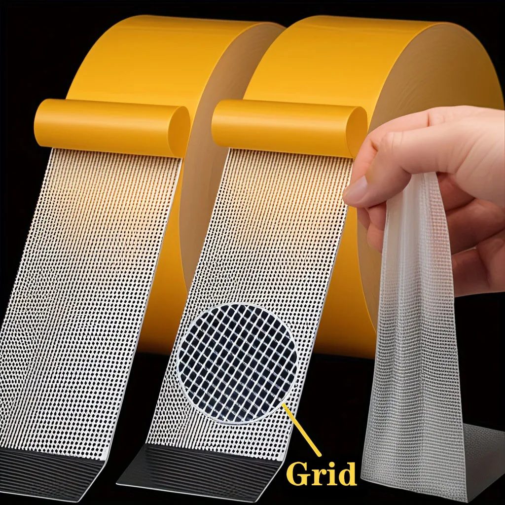 5/10/20m Strong Fixation Double Sided Adhesive Tape Heavy Duty for Wall  Decorate Waterproof Traceless Powerful Grid Carpet Tape