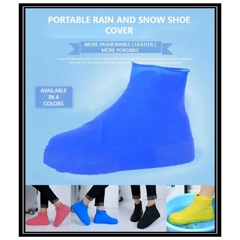 SS-مضادة للانزلاق أغطية الحذاء اللاتكس قابلة لإعادة الاستخدام عدم الانزلاق مقاوم للماء مقاومة للاهتراء يوم ممطر الأحذية في الهواء الطلق أغطية حماية