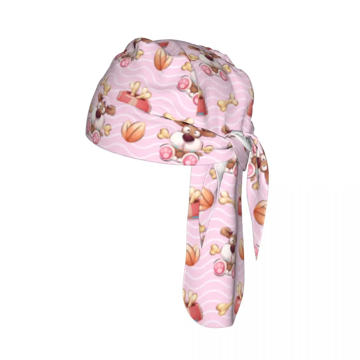 

Quick-drying Cycling Cap Breathable Wicking Bandana Pink Dog With Bone Outdoor Running Hiking Bicycle Headwear