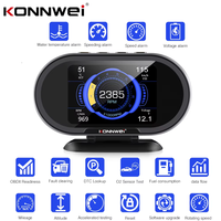 New KONNWEI KW206 OBD2 On-Board Computer Auto Digital Computer OBD2 Scanner Fuel Consumption Water Temperature Gauge Display