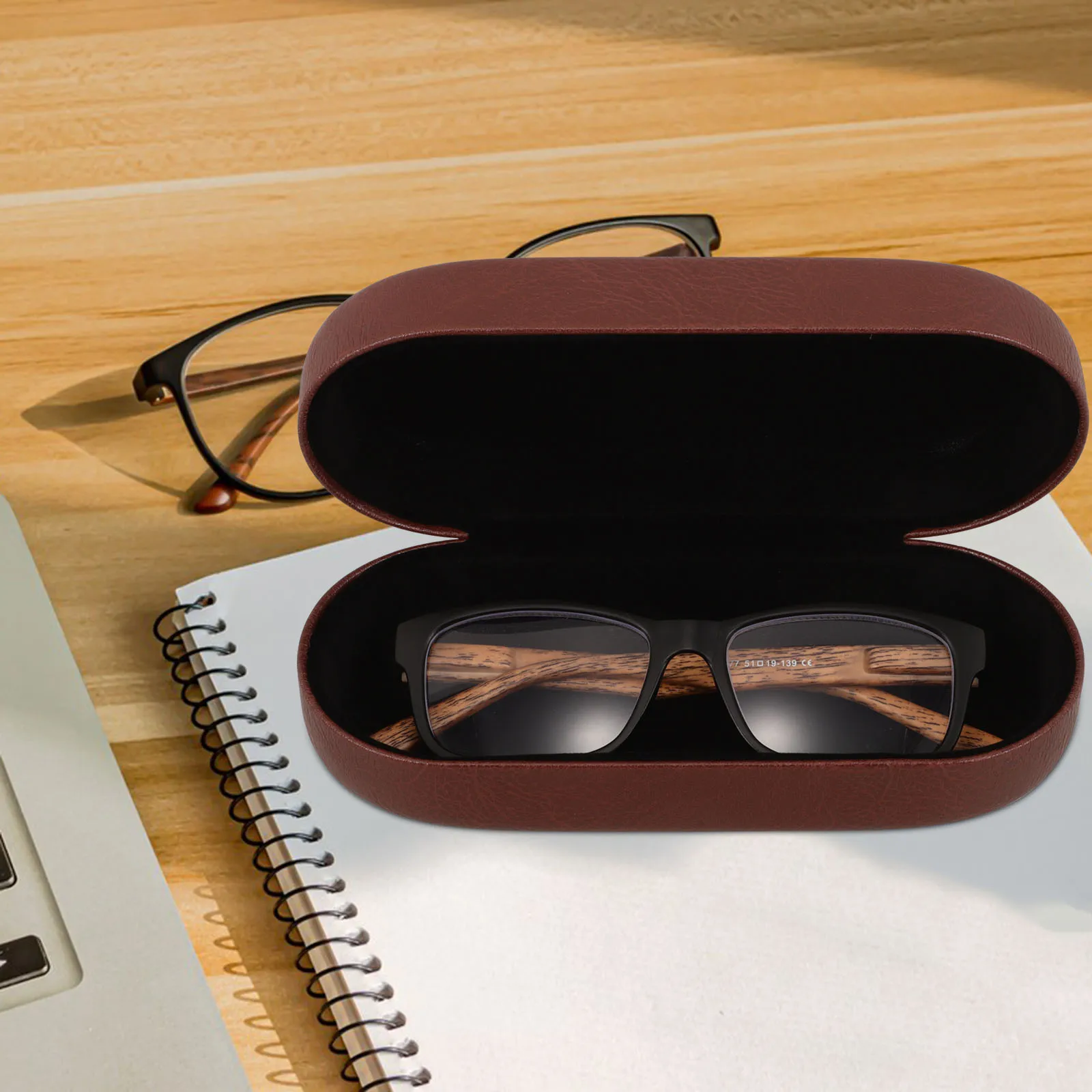 

Hard Shell Sunglasses Case For Men Women Unisex Brown Eyeglass Storage Box Travel Organizer Oversized Glasses Protective
