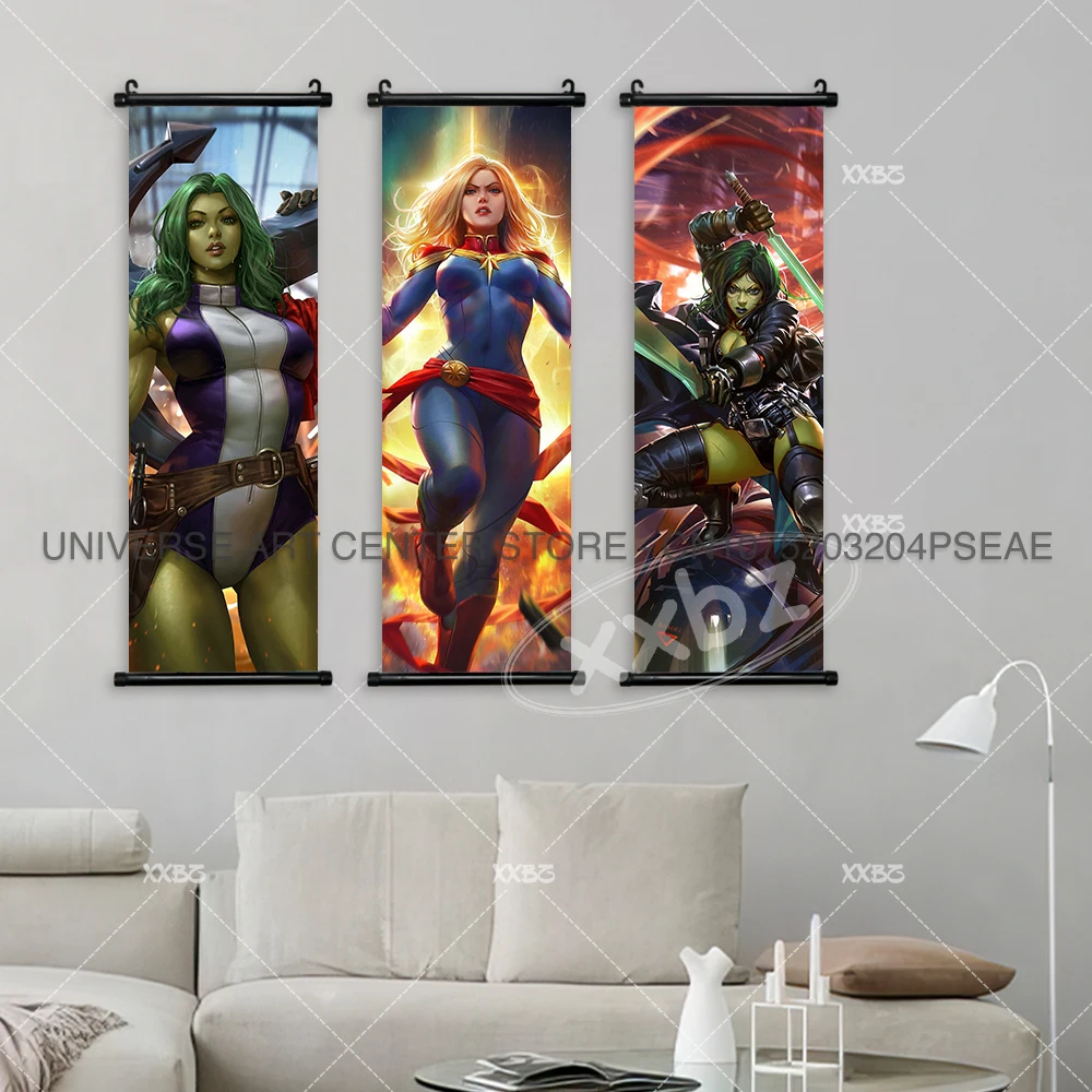 Marvel Poster Movie Wolverine Home Decor Phoenix Hanging Paintings Storm Scrolls Picture X-Men Wall Art Anime She-Hulk Wallpaper