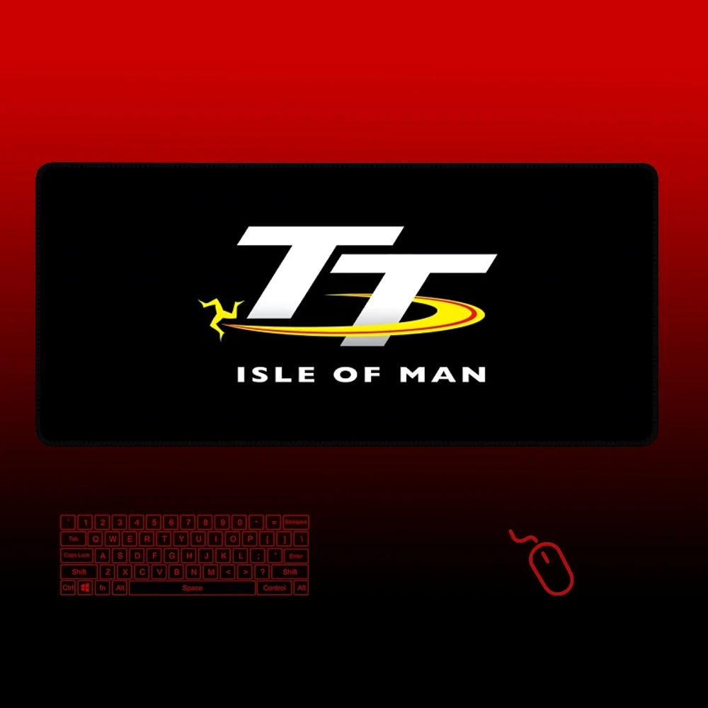 TT Isle of Man Racing Mouse Pad Gamer Large Rubber Art Gaming Mouse Pad Locking Edge Big Computer Mousepad Laptop Desk Mat