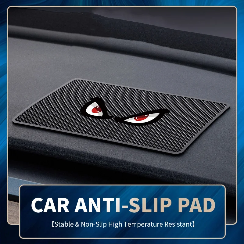Pvc Anti-Slip Mat for Car Dashboard, Red and White Eye Design, Used for Sticky Anti-Slip Gel Mats in the Car, Phone Holder, and Sunglasses Storage Mat in the Center Console
