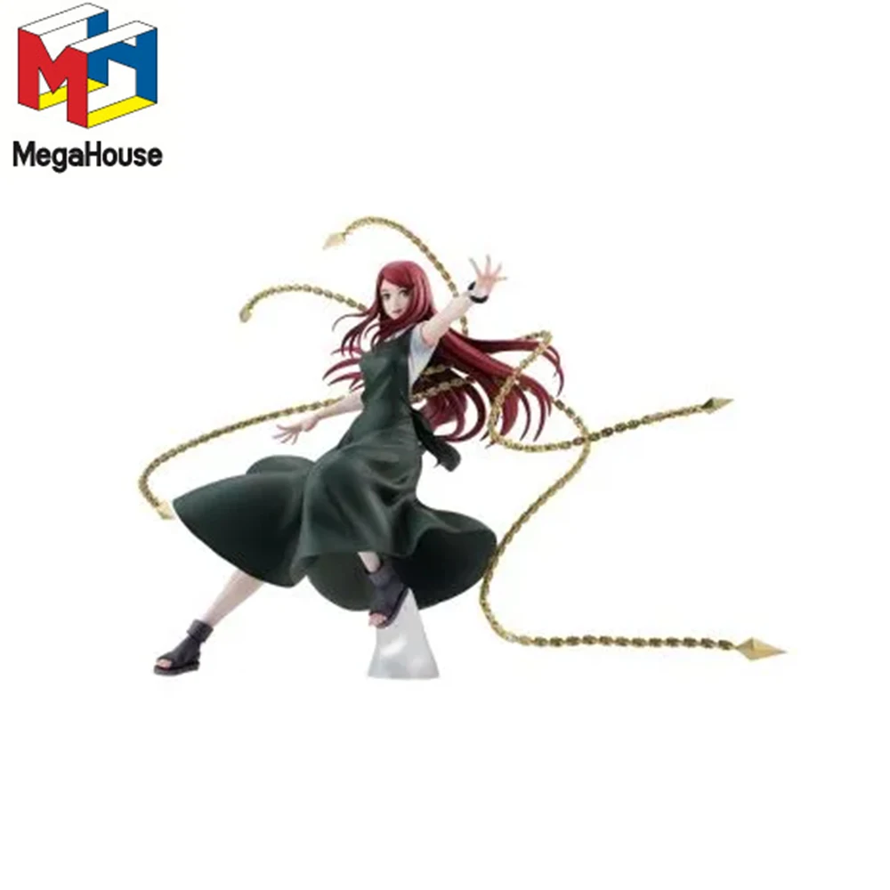 En Stock, Figura Coleccionable Original de PVC de Kushina Uzumaki de MegaHouse, 23 cm, Personaje de Anime, Juguete de Exhibición, Regalos de Naruto para Escritorio