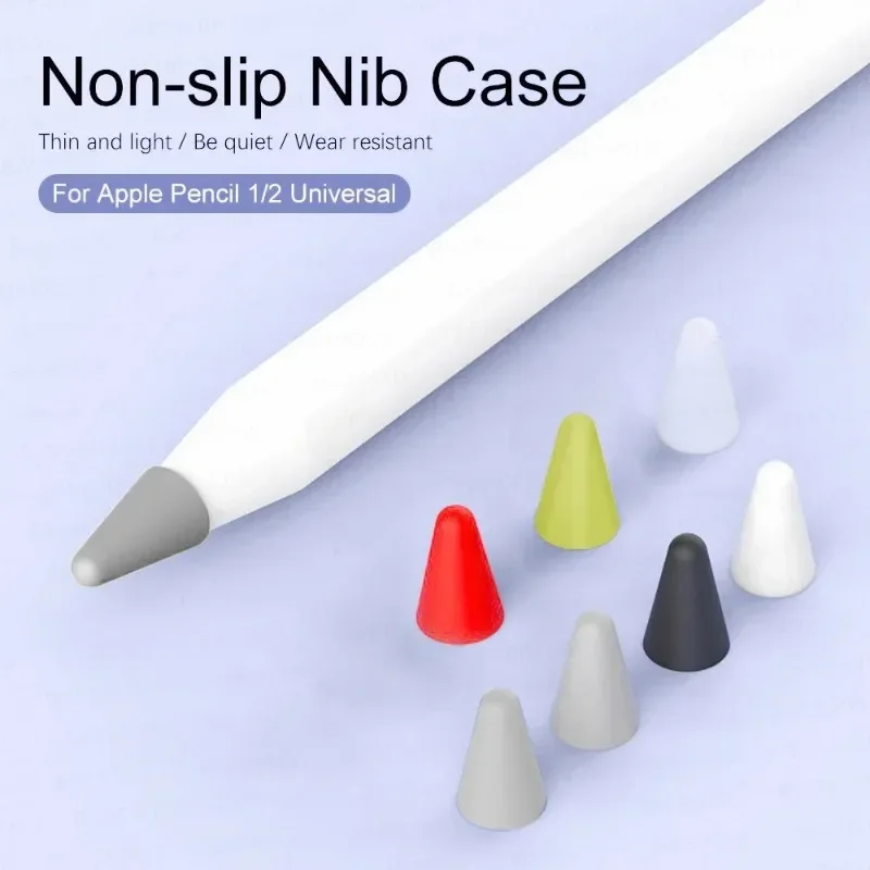 Ujung pensil casing penutup pelindung silikon lembut untuk Apple pensil generasi ke-2 layar sentuh pena Stylus topi Nib untuk IPencil 1 2