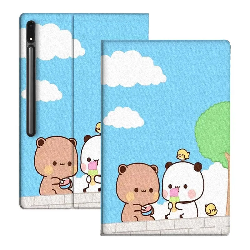 

Cute Bear Panda Chick Gift For Samsung Galaxy Tab S10 S9 S8 S7 FE Lite Soft Flexible Support Tablet Case