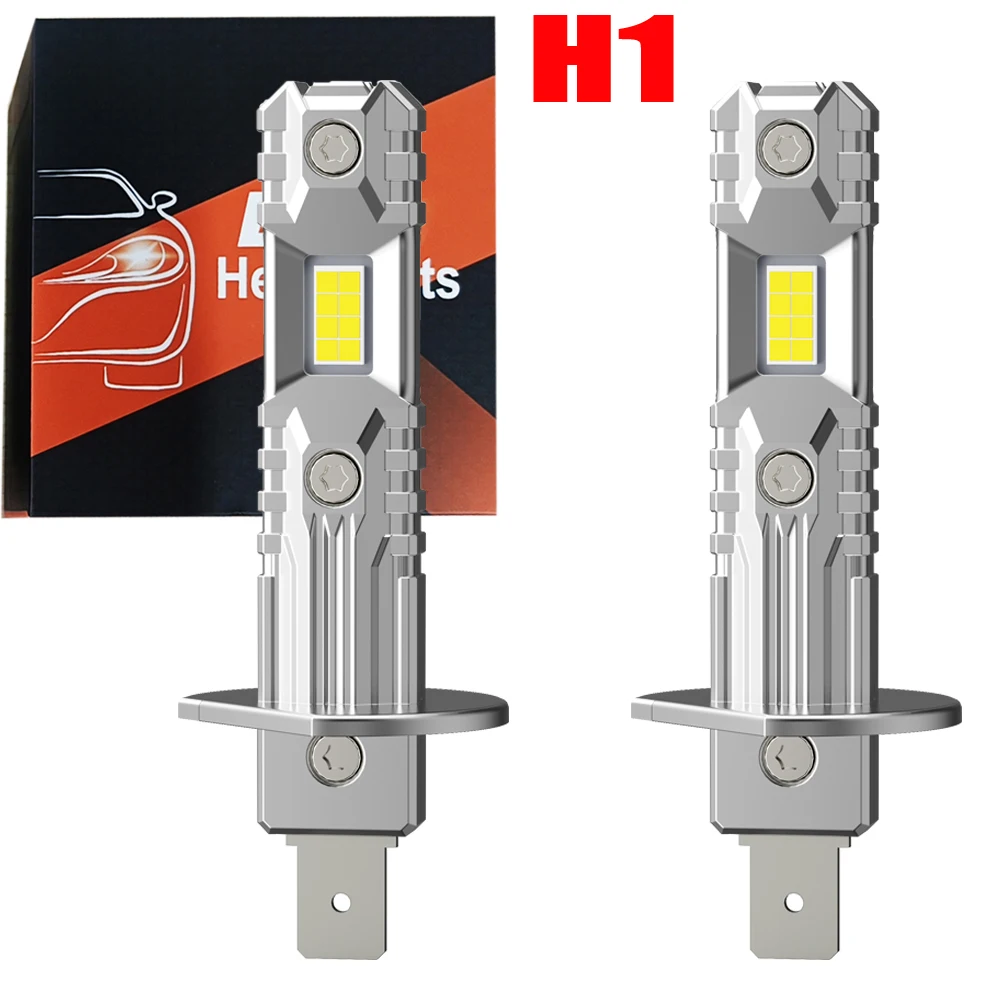 

2 шт. H1 P14.5s LED Canbus без ошибок, мощные автомобильные фары, светильник для вождения, 12 В постоянного тока, белый противотуманный фонарь, автомобильная лампа с турбодиодом для транспортных средств