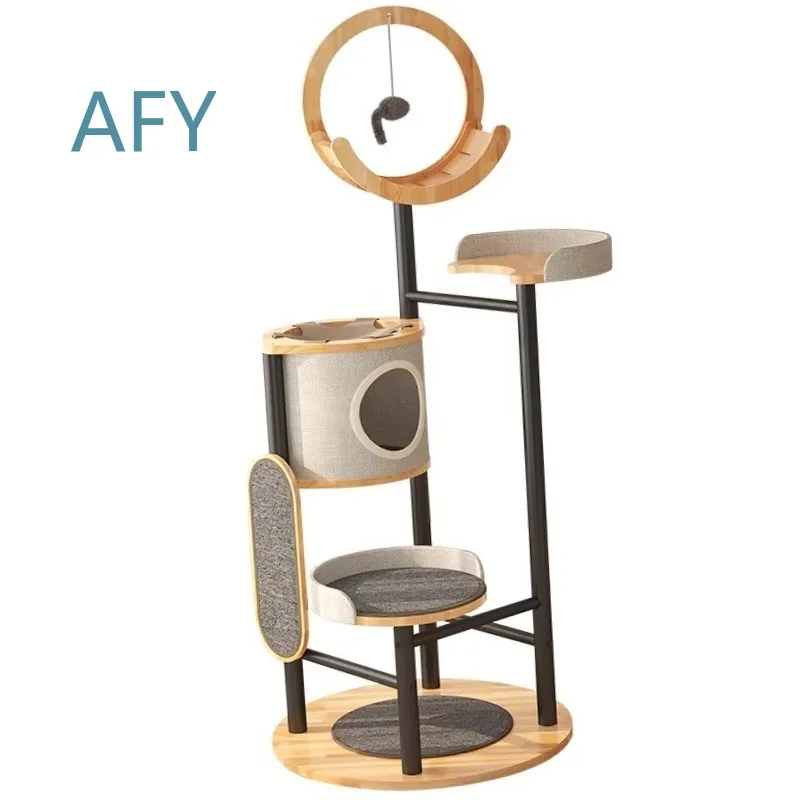 Pet Furniture for Cats Climbing Tree Bed Luxury Large Minimalist Design High Hardness Carbon Steel Structure Superior Load