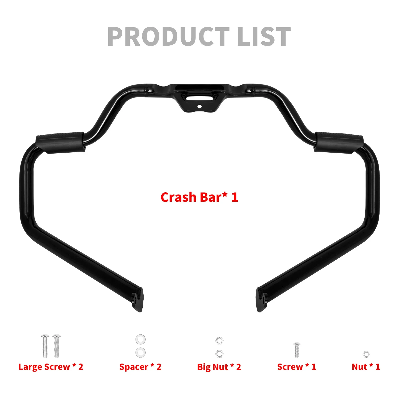 قضيب حماية المحرك باللون الأسود/الكروم للدراجة النارية Harley Softail Fat Boy Deluxe Breakout Low Rider Slim FXBB FLFB FXBR 2018-25