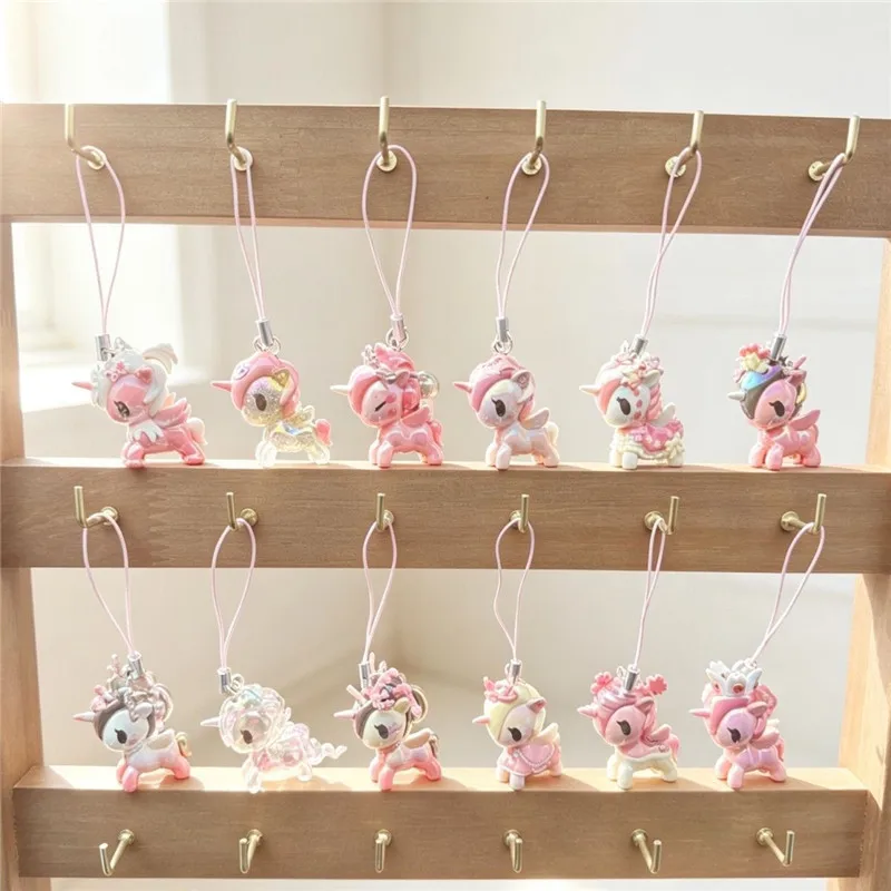 3.5cm mini cartoon tokidoki sakura unicorn action figure doll PVC kids collection model toy
