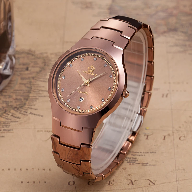 

REGINALD Top Brand Watch Women Rose Gold Watches Luxury Tungsten Steel Quartz Wristwatches Ladies montres femmes dames horloge