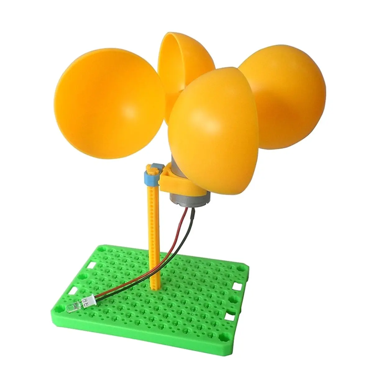ABAN DIY Wind Turbine Generator Kit DC 0.1V-3V Generator with Holder Blades Brushless Motor Mini Dynamo Generator Teaching