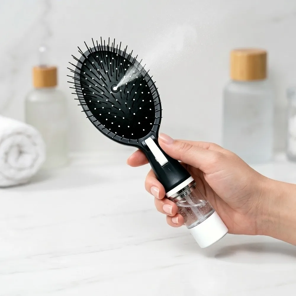 Multi-Function Spray Massage Comb Hair Care Portable Air Cushion Brush Anti-Frizz Scalp Nourish 2-In-1 Misting Hair Brush