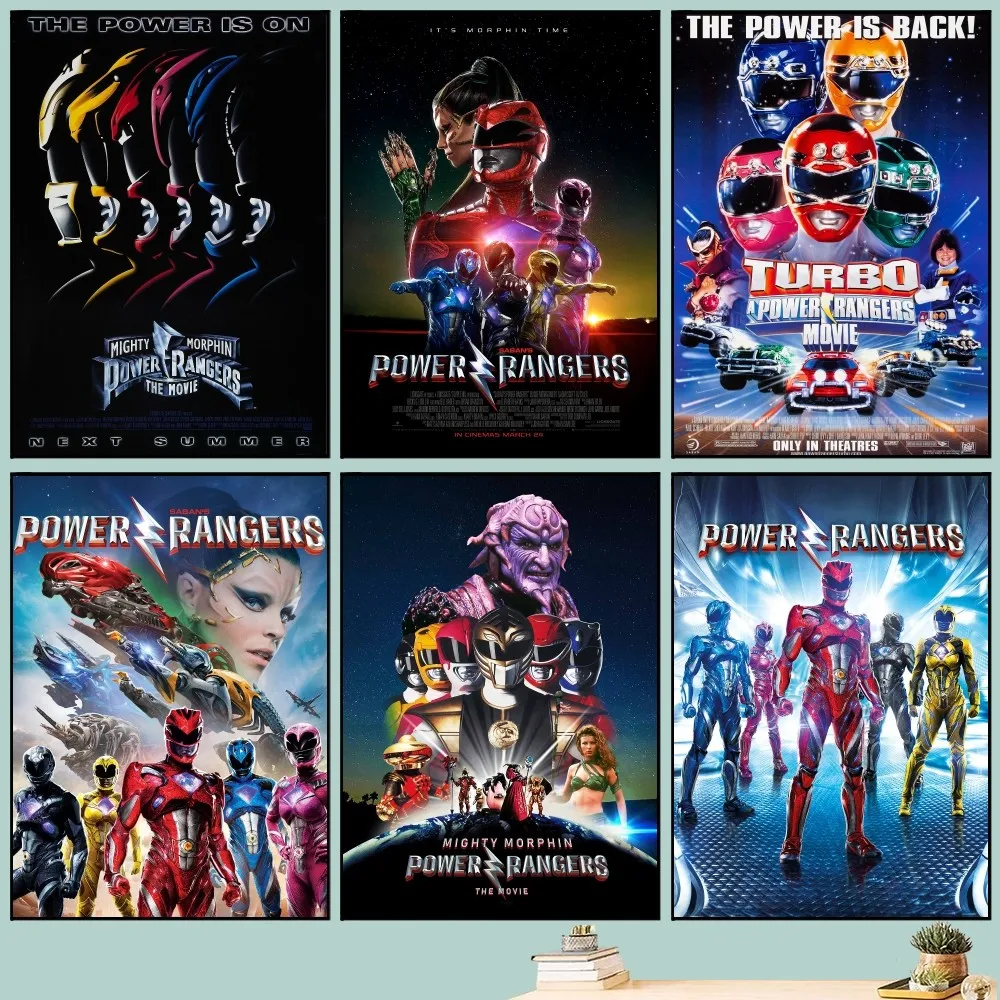 P-PowerS-R-Rangers Poster Art Self-adhesive Art Small Poster HD Quality Poster Wall Art Painting Study Wall Decoration