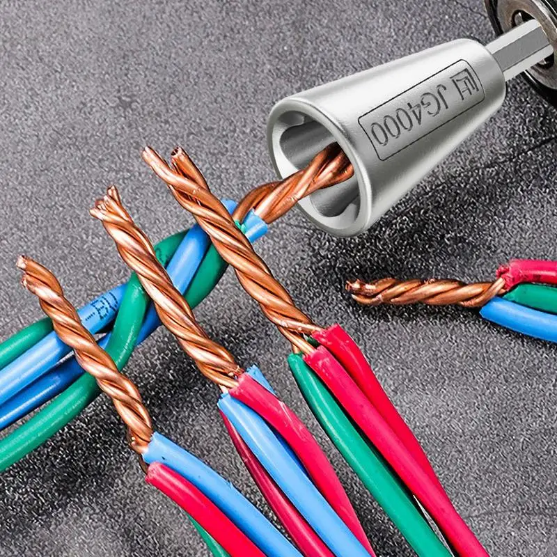 1Pcs Wire Stripping Twisting Tool Steel Wire Twister Connector Hex Shank Electric Drill Driver Cable Peeling Twister