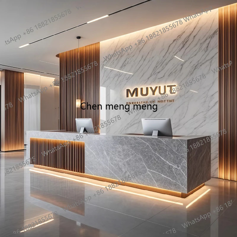 Designer Homestay Hotel Company Front Desk Store Checkout Counter Lobby Consultation Reception Desk Office Furniture Pulpit FYRD