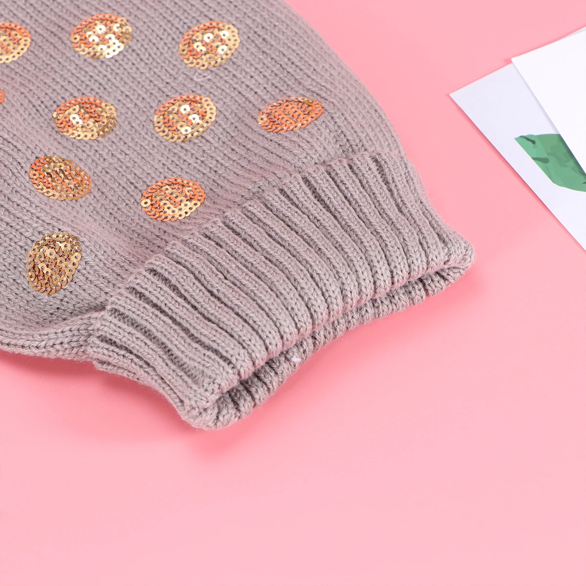 

Dog Sweater Puppy Clothing Warm Winter Pet Clothes Machine Washable Squama Design Grey Size S For Small Dogs