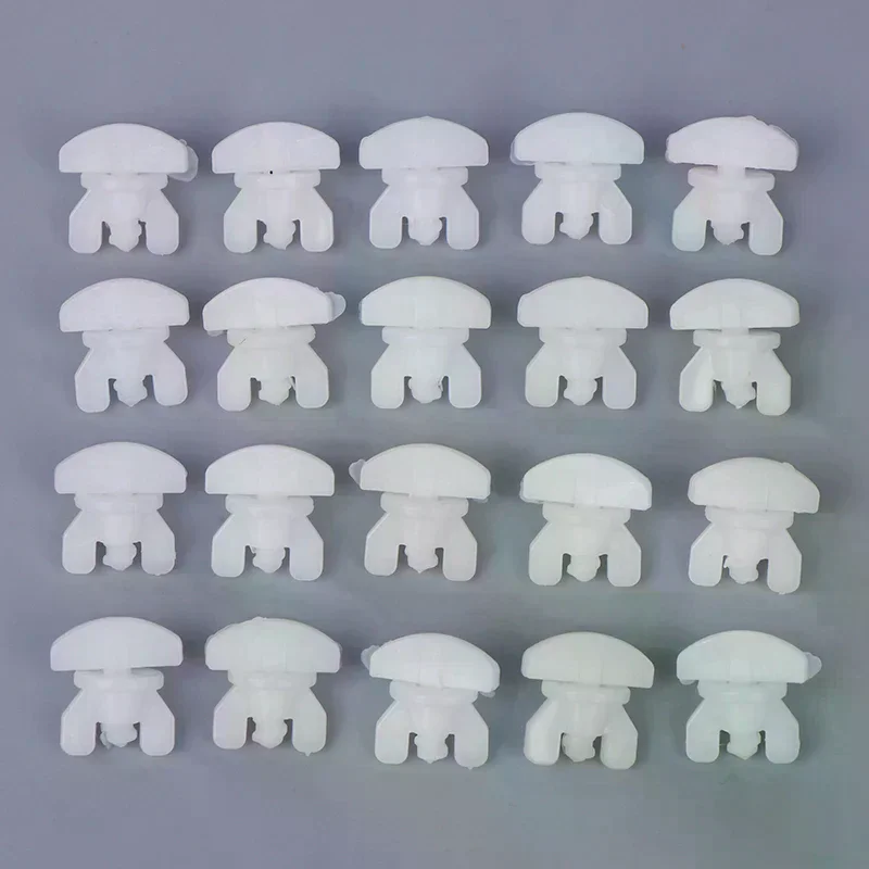 Set Of 20pc White Plastic Curtain Track Stoppers Easy Installation Drapery Rails Sliding Gliders Curtain Fasteners