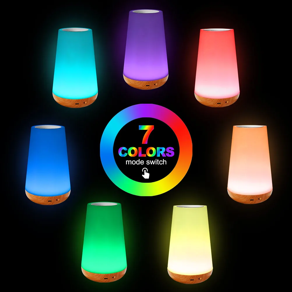 

Creative Bedside Night Lamp ABS Material Small Tabletop Light Touch Ambience Decorative Lighting Unique Home Design Kids Study