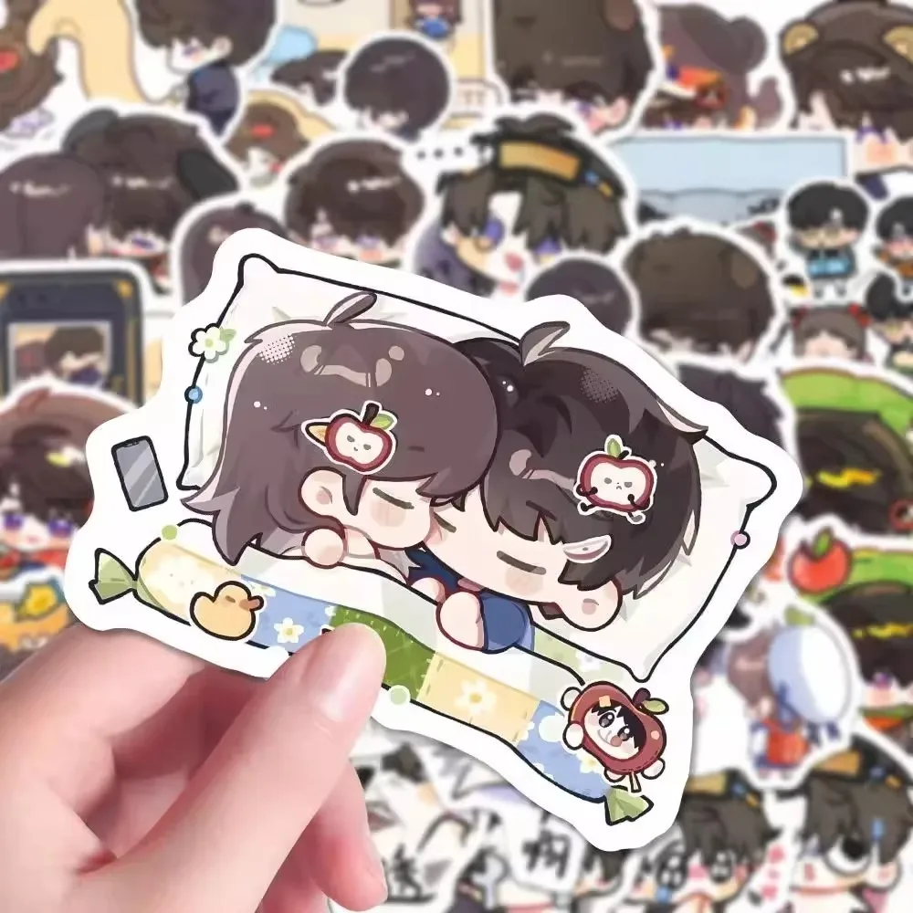 63 قطعة Q-نسخة الحب و Deepspace Caleb ملصقات مقاومة للماء DIY بها بنفسك الهاتف سكيت دفتر الكمبيوتر المحمول الغيتار دراجة نارية سطح المكتب