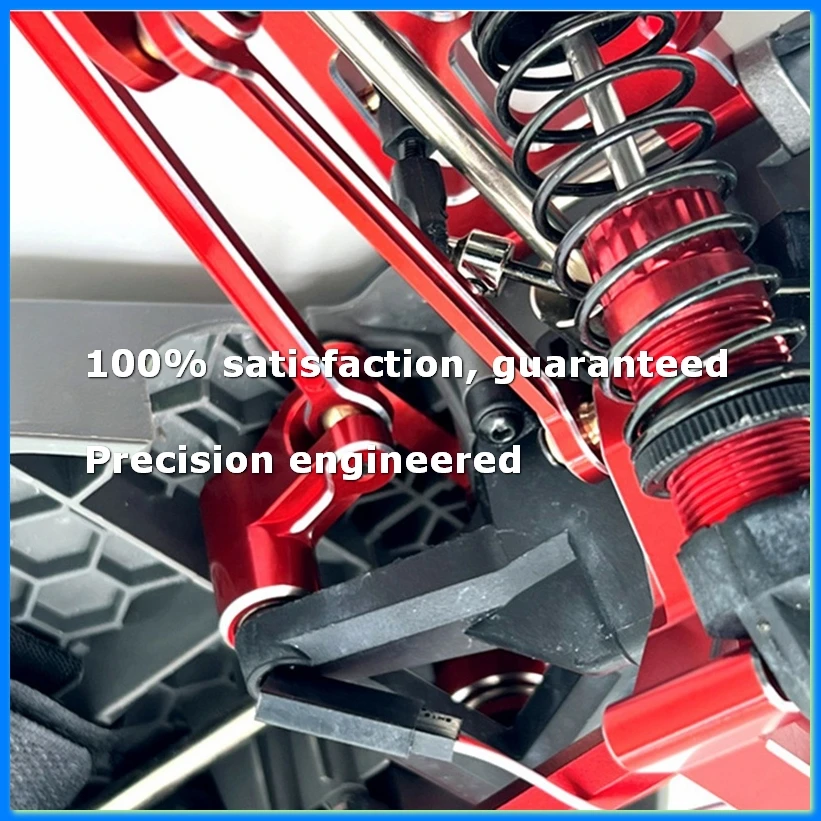 RC Car Upgrade Steering Component Servo Rod Set for 1/10 10208 RC Car Upgrade Parts Red-SPMI