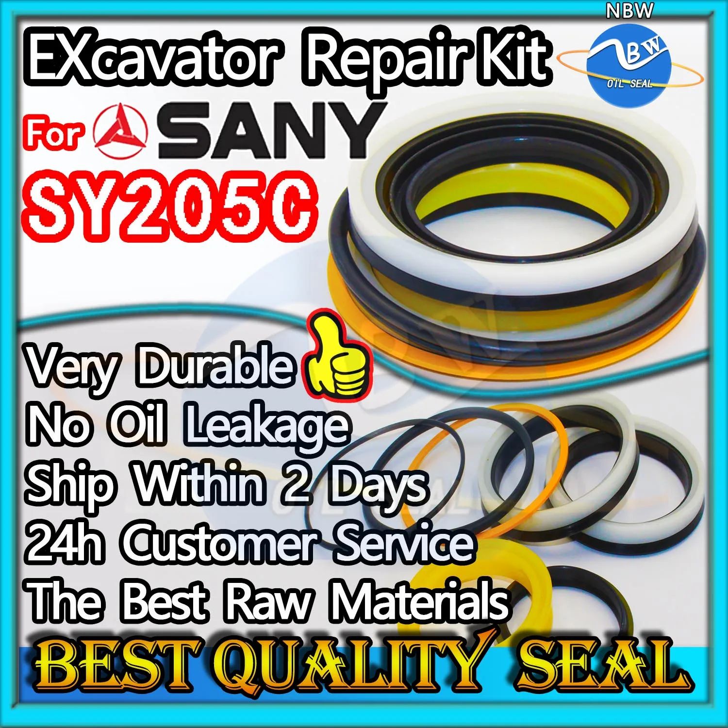 

For Sany SY205C Seal Kit Excavator Repair Oil High Quality Blade TRAVEL Joystick Engine O-ring Cylinder BOOM ARM Bucket Pump