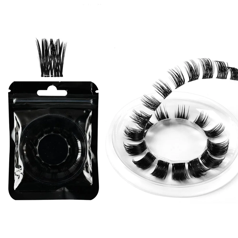 

Portable Mink-like Hair Segmented Eye Eyelashes Curling Thick Fluffy False Eyelashes Makeup DIY 3D Eye Lashes Ladies