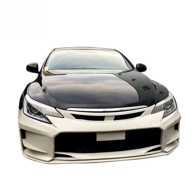 

Peect Fitment Mark X Reiz Car Body Kits Front Rear Bumper Side Skirts GR Style 2013-2017 Car Bumpers