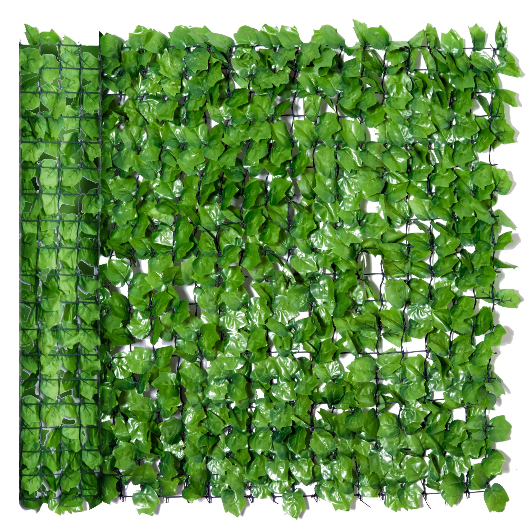 Haie Artificielle 300x100cm, Écran d'Intimité, Feuilles en PE Vert Clair Effet Érable, Résistant aux UV et aux Intempéries, pour Jardin, Balcon et Clôture