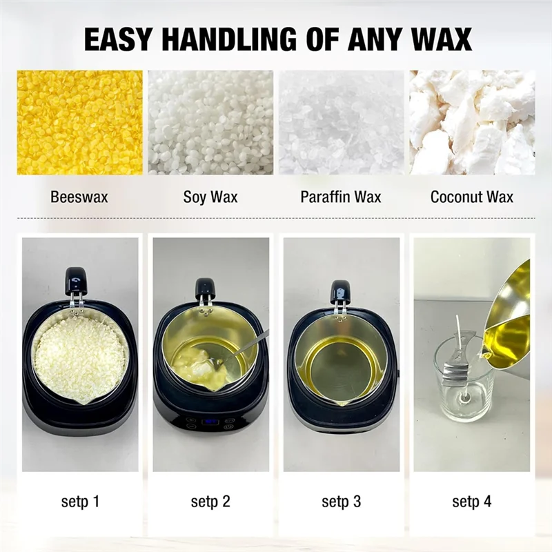 

MCGS-Wax Pot 1000Ml Capacity , Wax Melter For Candle For Making , For Candle For Making Kit With For Candle Jars , US Plug