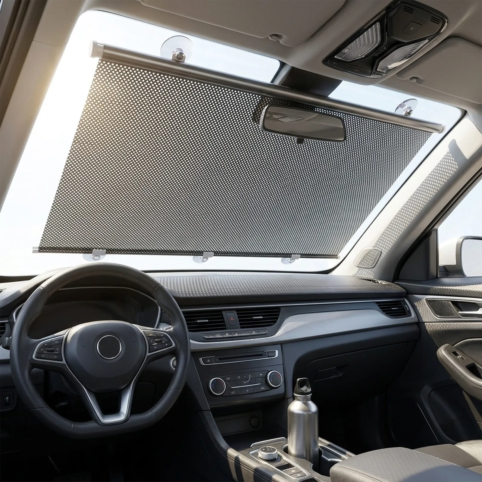 New Roller Blinds Sunshade Block Sunlight Curtains Full Kitchen Shading Suction Cup Bedroom Living Room  New Roller
