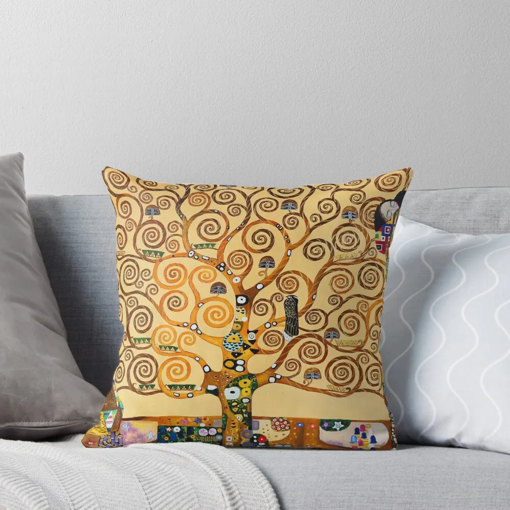 

Tree of life - Gustav Klimt Throw Pillow Sitting Cushion Christmas s Covers Rectangular Cushion Cover pillow
