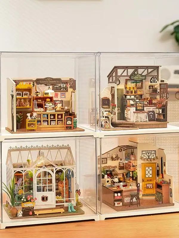 

Handmade Happin Kitchen Villa Model House Gift for Boys And Girls DIY Small House Construction Kit Adult Toys