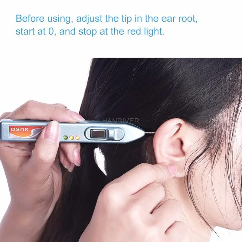 100A Auricularpoints Acupuncture Point Search Ear Detection Pen Ear Acupoint Search Ear Auriculotherapy Vaccaria Seeds