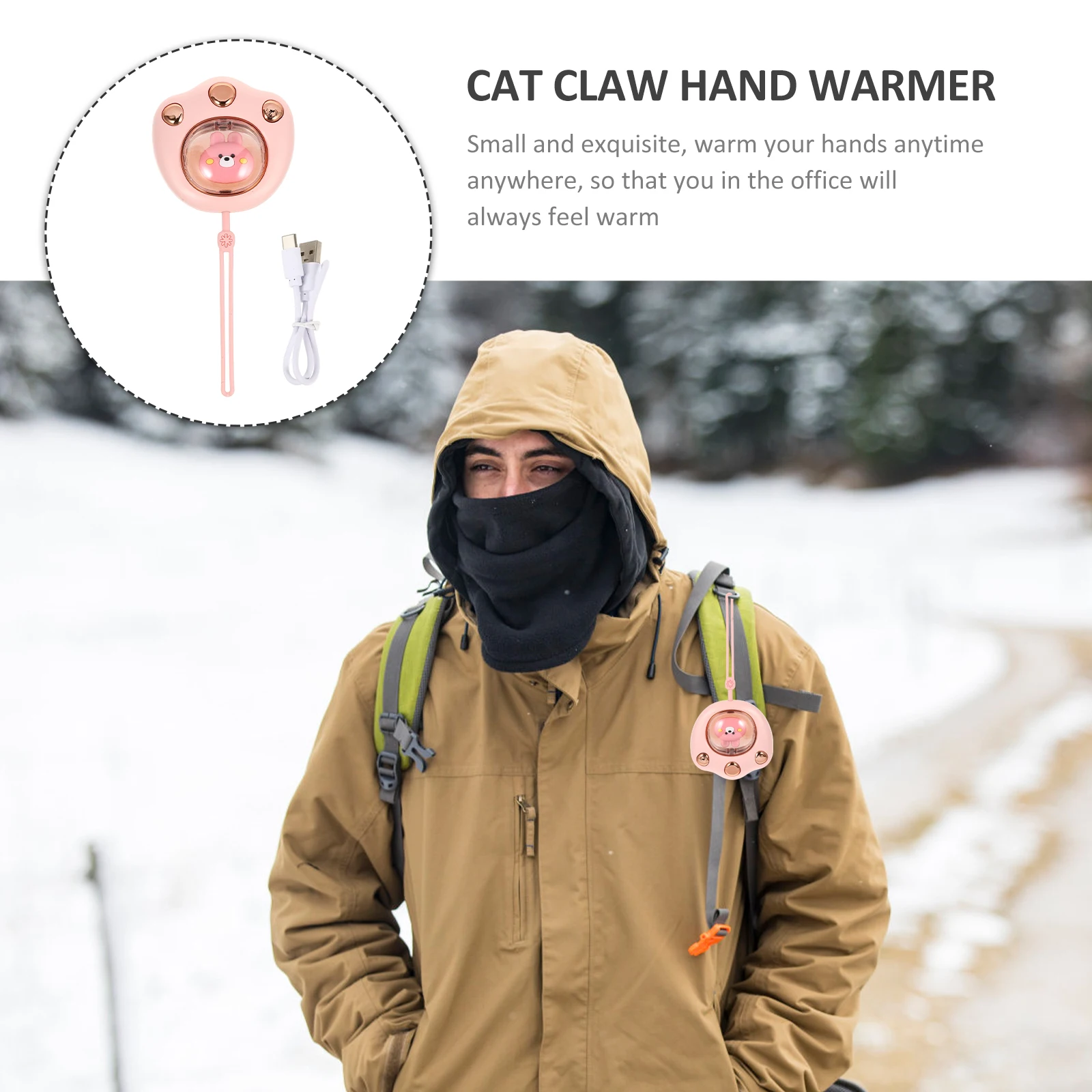 

Hand Warmer Durable Compact Charge Portable Cat Claw Plastic Heating Pocket Heater Long Preservation