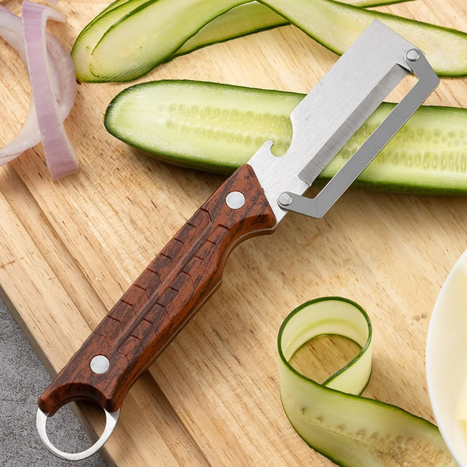 Vegetable Peeler For Kitchen Ergonomic Stainless Steel Multifunctional Portable Household Gadget Kitchen Peeler For Salad Food