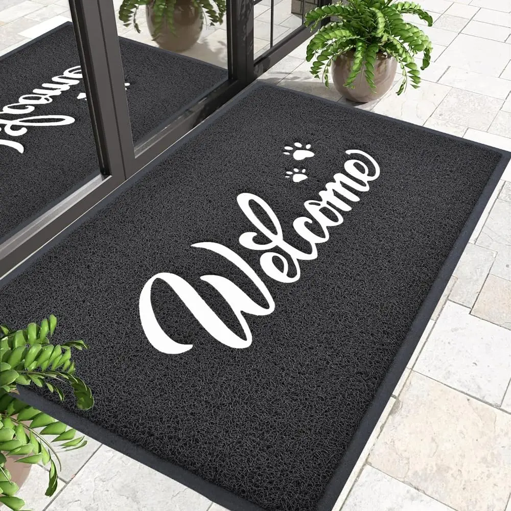 45*75cm 60*90cm Dust-Proof and Water-Proof Claw Print Welcome Mats Non-Silp Easy Clean Washable Entrance Door Mats PVC Material