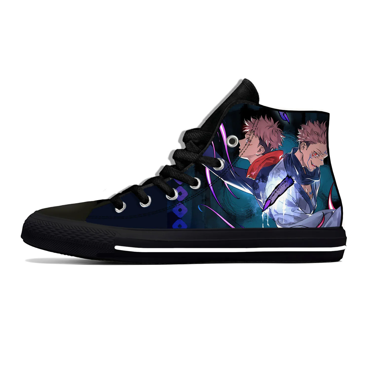 Hot Japanese Anime Manga Jujutsu Kaisen Gojo Satoru Casual Shoes Breathable Men Women Sneakers High Top Lightweight Board Shoes