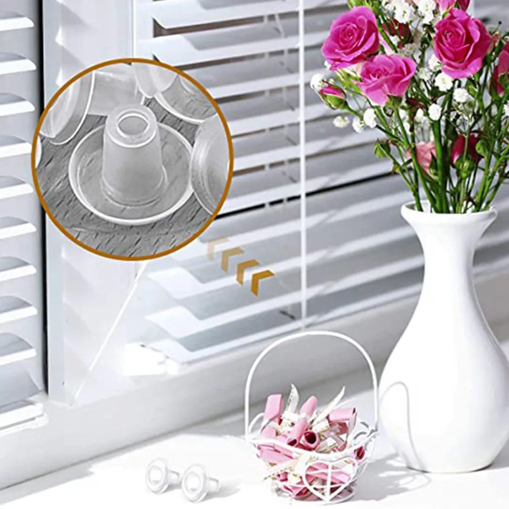 40Pcs Blinds Bottom Rail Plugs Plastic Cord Stoppers Secure Fitting Replacement Parts for Horizontal Vertical Window Curtains