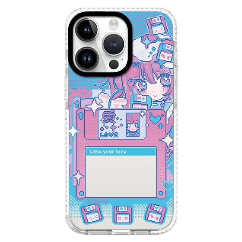 

Anime Girl 2.0 Acrylic Black White Border Magnetic iPhone 12 13 15 14 16 Pro Max Protective Case, Fits iPhone 16 Pro Max