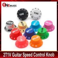 Electric Guitar Speed Control Knobs 2T1V Tone Knob Volume Knob Guitar Pot Buttons Cap Mixed Colour