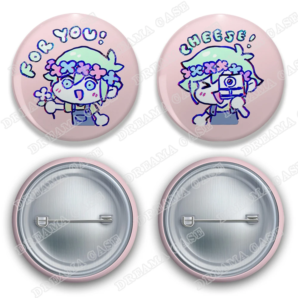 أوموري لعبة شارات للمجوهرات اكسسوارات حقيبة ديكور الريحان كيل بطل أوبري Omocat مشمس زر بروش دبابيس المشجعين الأصدقاء الهدايا #5