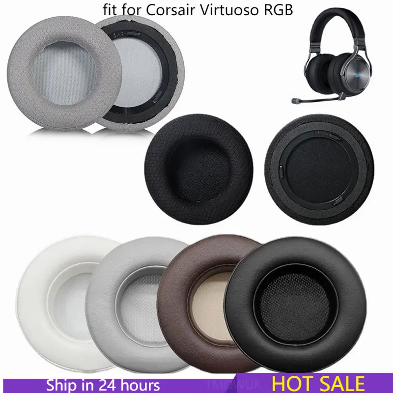 

Replacement Earpads for CORSAIR VIRTUOSO RGB Wireless SE Headset Leather Sleeve Earphone Earmuff Headphones Headband