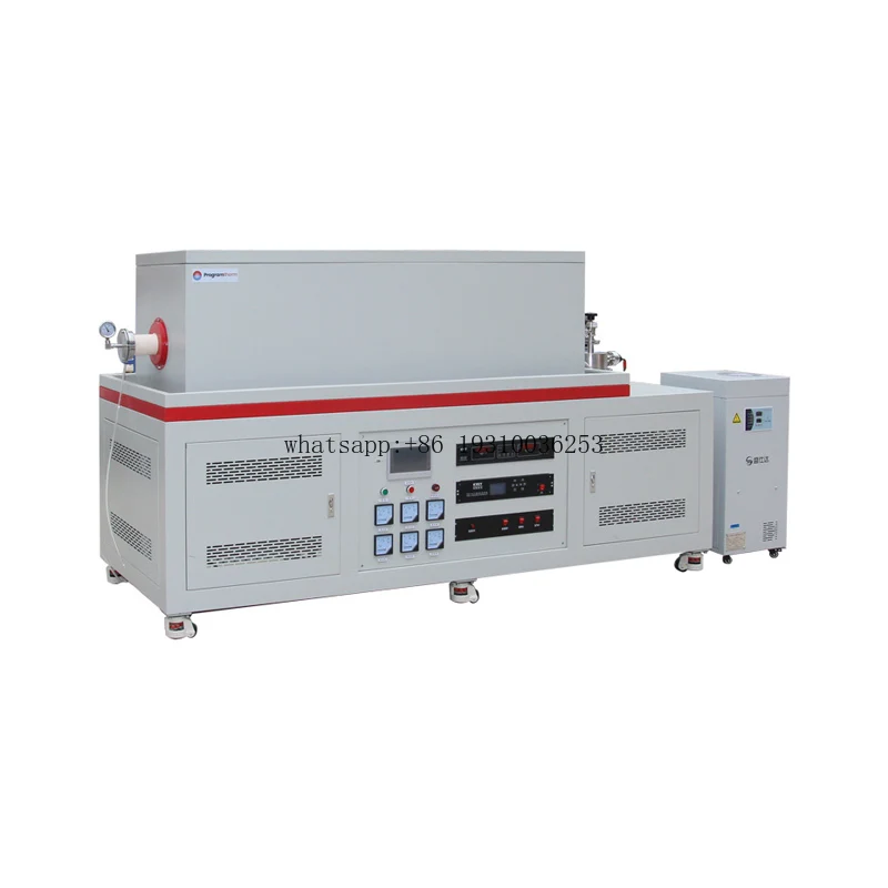 1700C CVD 3-Zone فراغ أنبوب فرن معدات التدفئة المختبرية مع خلاط MFC ووحدة الجزيئية