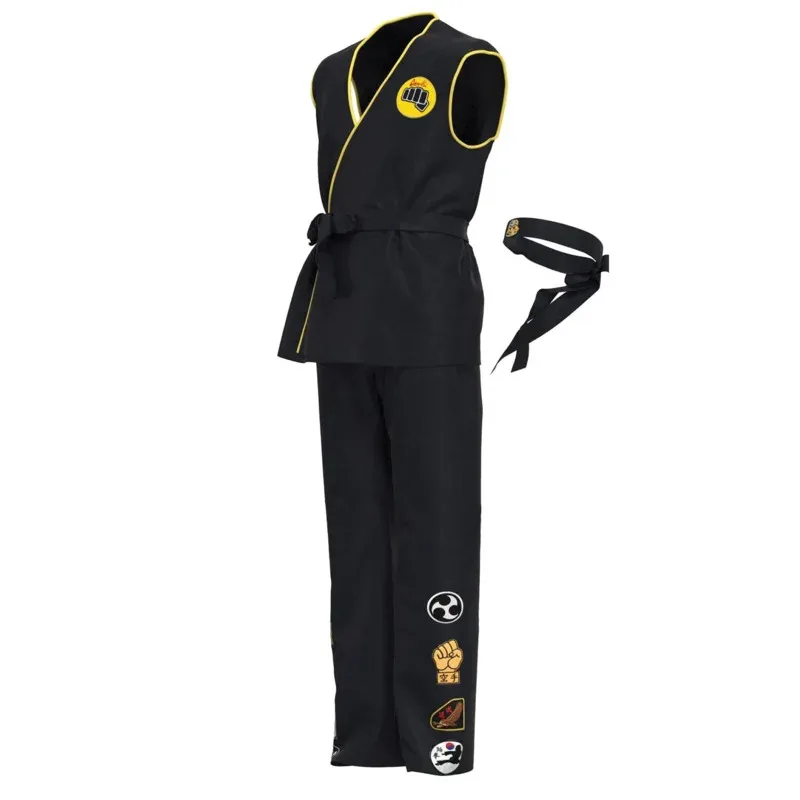 Karate Kid Cobra Kai Uniforme Costume Cosplay Tory Nichols Robby Keene Vestito Top Fascia Pantaloni Festa di Halloween Kid Abiti per adulti
